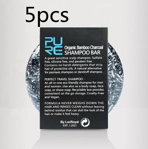 Hand-extracted bamboo charcoal shampoo soap by HLP Medical Supplies, natural beauty soap with bamboo charcoal for hair cleansing.