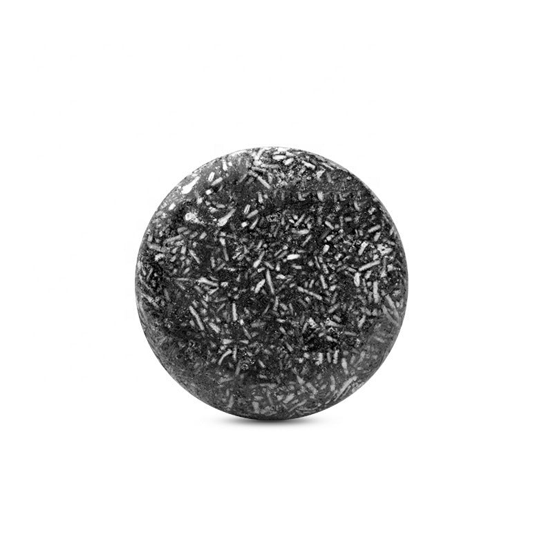 Hand-extracted bamboo charcoal shampoo soap by HLP Medical Supplies, showcasing natural soap with bamboo charcoal for hair cleansing.