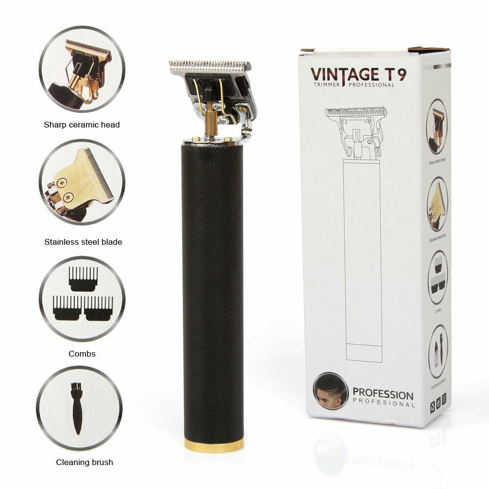 Black USB electric hair clippers by HLP Medical Supplies for men, rechargeable beard trimmer, professional hair cutting machine.