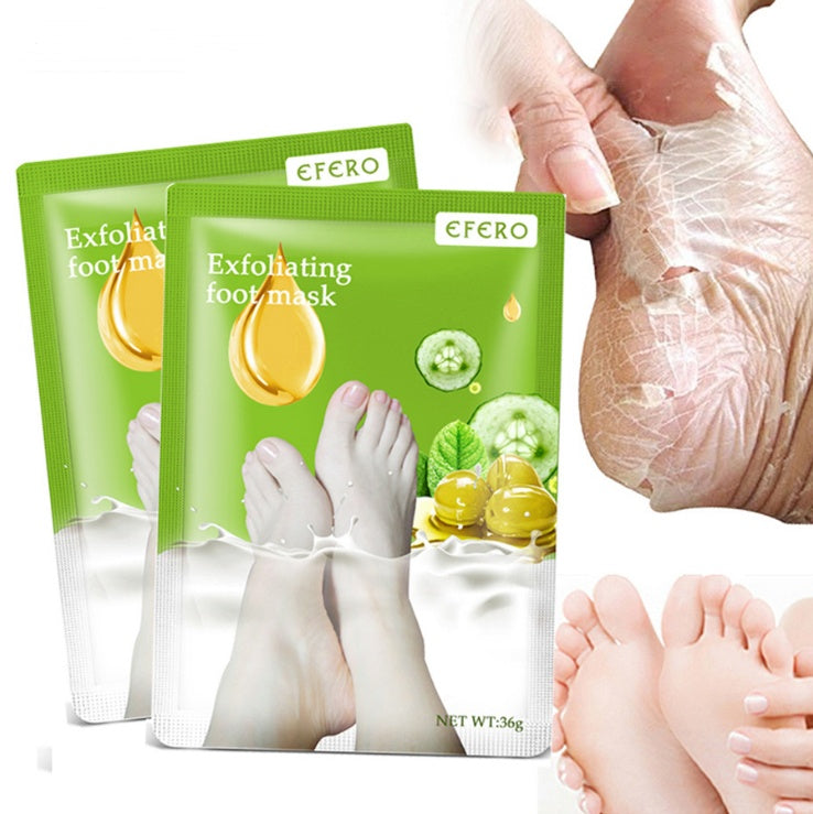 HLP Medical Supplies exfoliating foot mask socks for removing dead skin, softening heels, and foot skin care therapy.