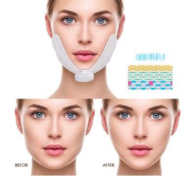 HLP Medical Supplies facial slimming massager for women, V-shape facial lifting device with silicone attachments for contouring and toning.