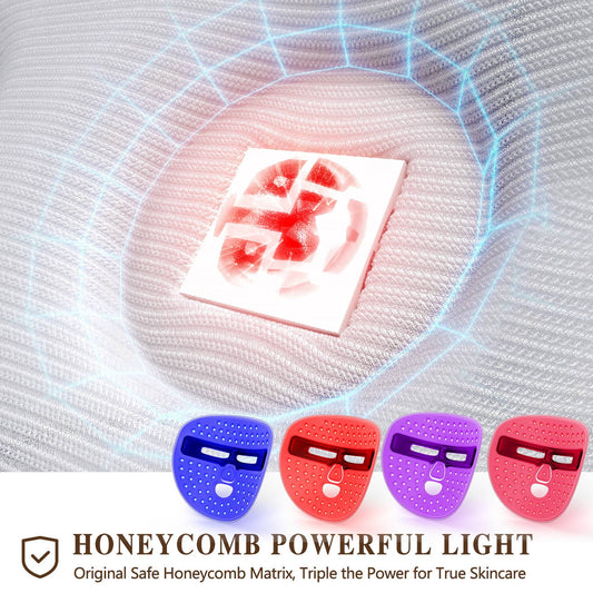 HLP Medical Supplies LED face mask for facial care with red light therapy, suitable for home and travel use.
