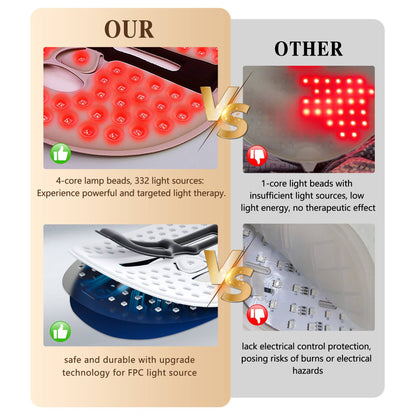 HLP Medical Supplies LED face mask for facial care, red light therapy mask for home and travel skincare treatment.
