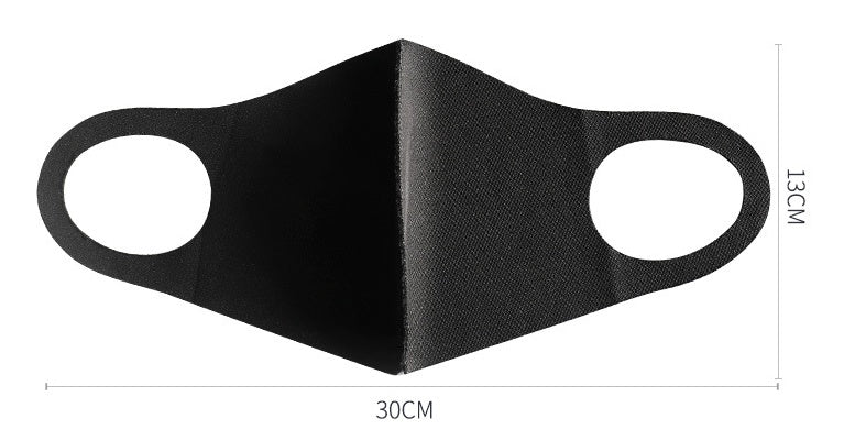 Black adult face mask from HLP Medical Supplies offering nose and mouth protection for health and safety.