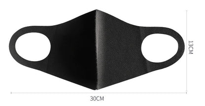 Black adult face mask from HLP Medical Supplies offering nose and mouth protection for health and safety.