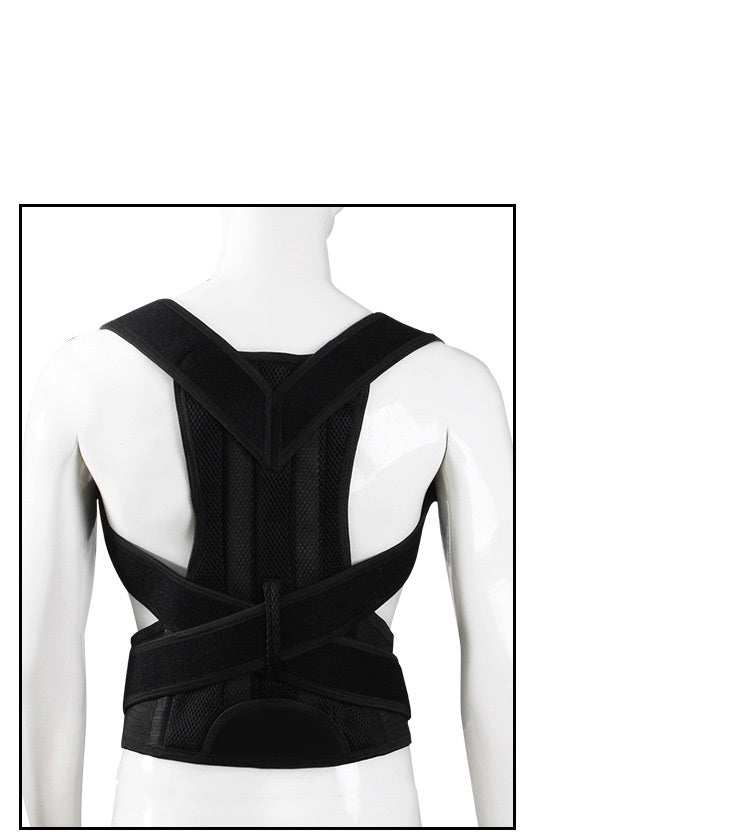 HLP Medical Supplies black humpback posture correction belt for men and women, recovery support, shown in size 3XL.