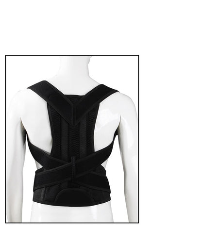 HLP Medical Supplies black humpback posture correction belt for men and women, recovery support, shown in size 3XL.