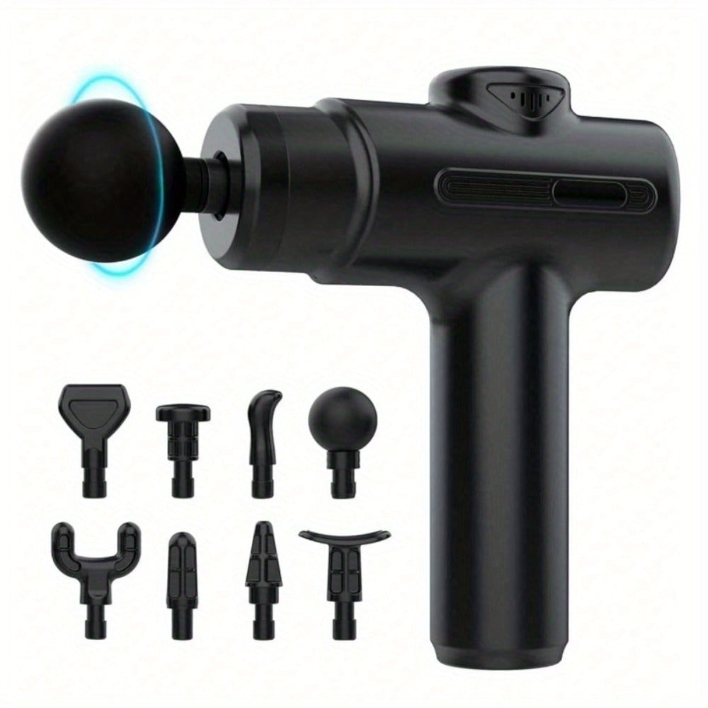 HLP Medical Supplies deep tissue massage gun with 8 heads, handheld recovery device for athletes' back and muscle muscle relief