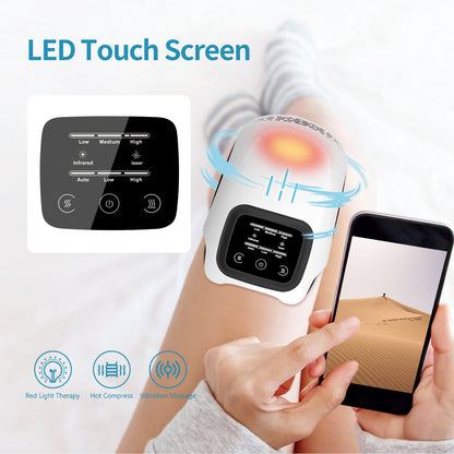 HLP Medical Supplies intelligent electric knee massager with heating, infrared, laser, and vibration for pain relief and recovery.
