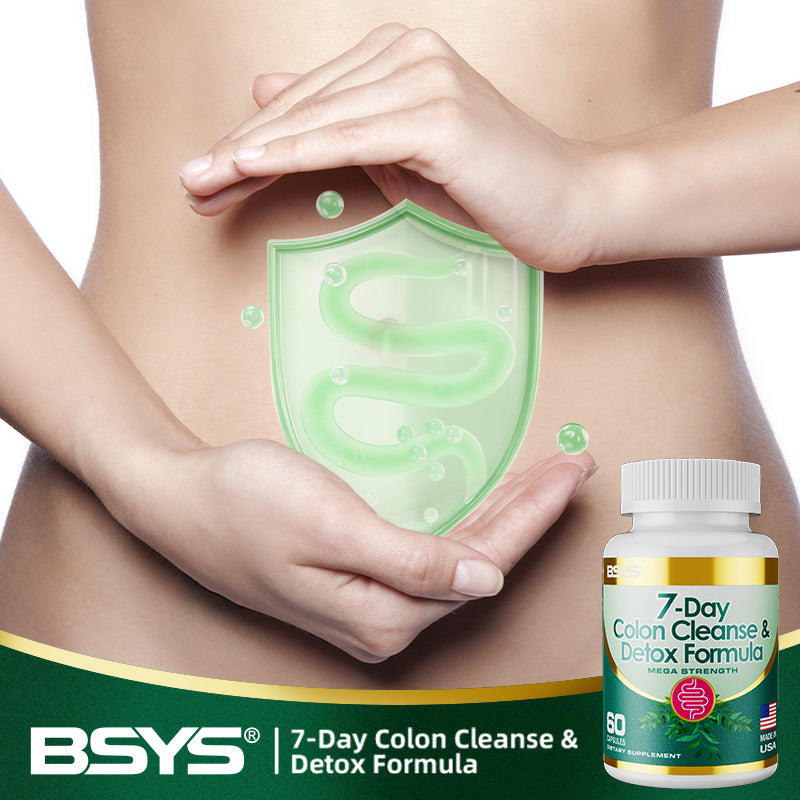 HLP Medical Supplies 7-Day Colon Cleanse and Detox Formula capsules, dietary supplement for digestive health.