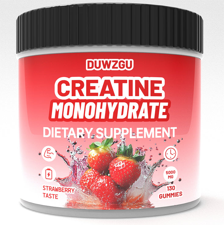 Blueberry-flavored Creatine Jelly supplement by HLP Medical Supplies, showing a single blue packet of dietary supplement.