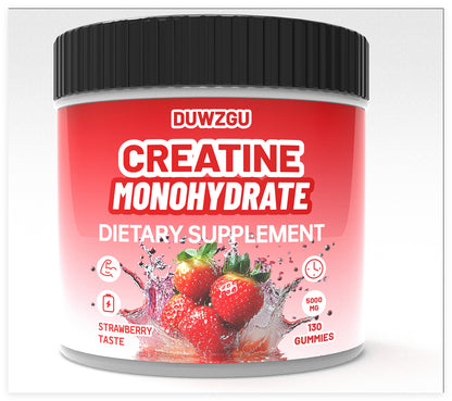 Blueberry-flavored Creatine Jelly supplement by HLP Medical Supplies, showing a single blue jelly packet with branding.
