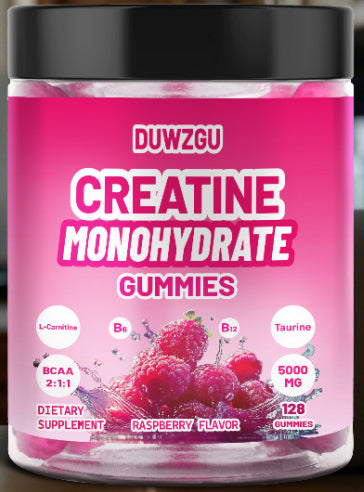 Blueberry creatine jelly supplement by HLP Medical Supplies, showing a single blue berry-flavored gel packet.