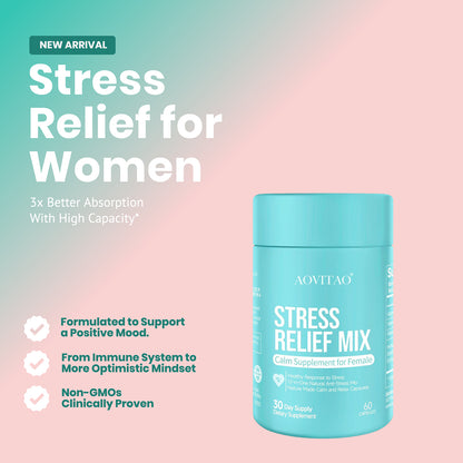 HLP Medical Supplies Ashwagandha supplement for women with L-Theanine and magnesium for stress relief, focus, and relaxation.