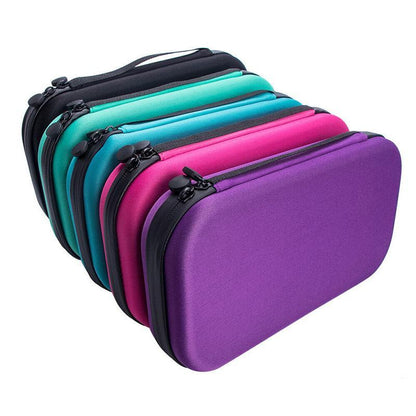 Blue Hlpmedical stethoscope hard storage box for secure protection of medical instruments.