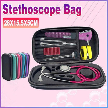 Hlpmedical purple stethoscope hard storage box for secure pharmaceutical equipment storage.