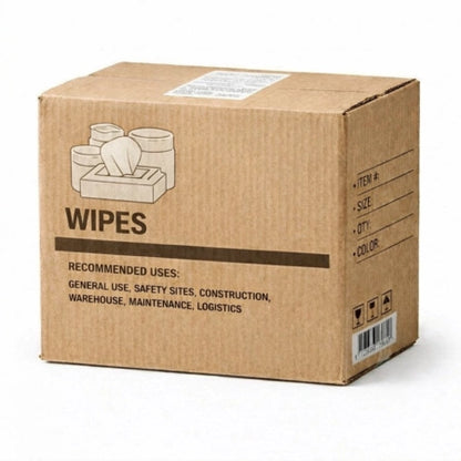 Carton of 42 Hlpmedical Saniflex 75% alcohol sanitary wipes, pack of 50, for disinfecting and cleaning surfaces.