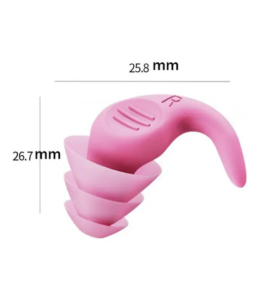 Black Hlpmedical 5-pair set of ergonomic silicone earplugs for swimming, noise cancelling sleep, waterproof, reusable in-ear earphones