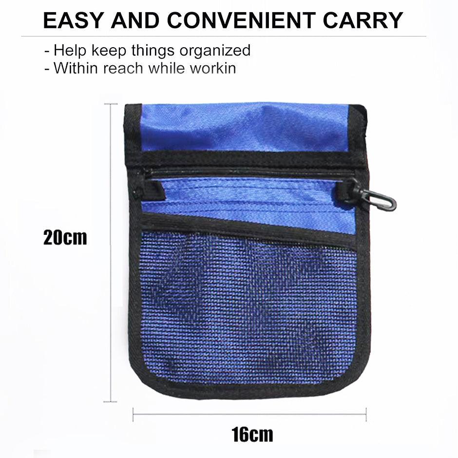 Light blue Hlpmedical nurse pouch waist bag with medical tool organizer, keyring, and adjustable belt for men's accessories.