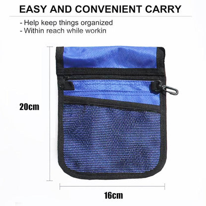 Light blue Hlpmedical nurse pouch waist bag with medical tool organizer, keyring, and adjustable belt for men's accessories.