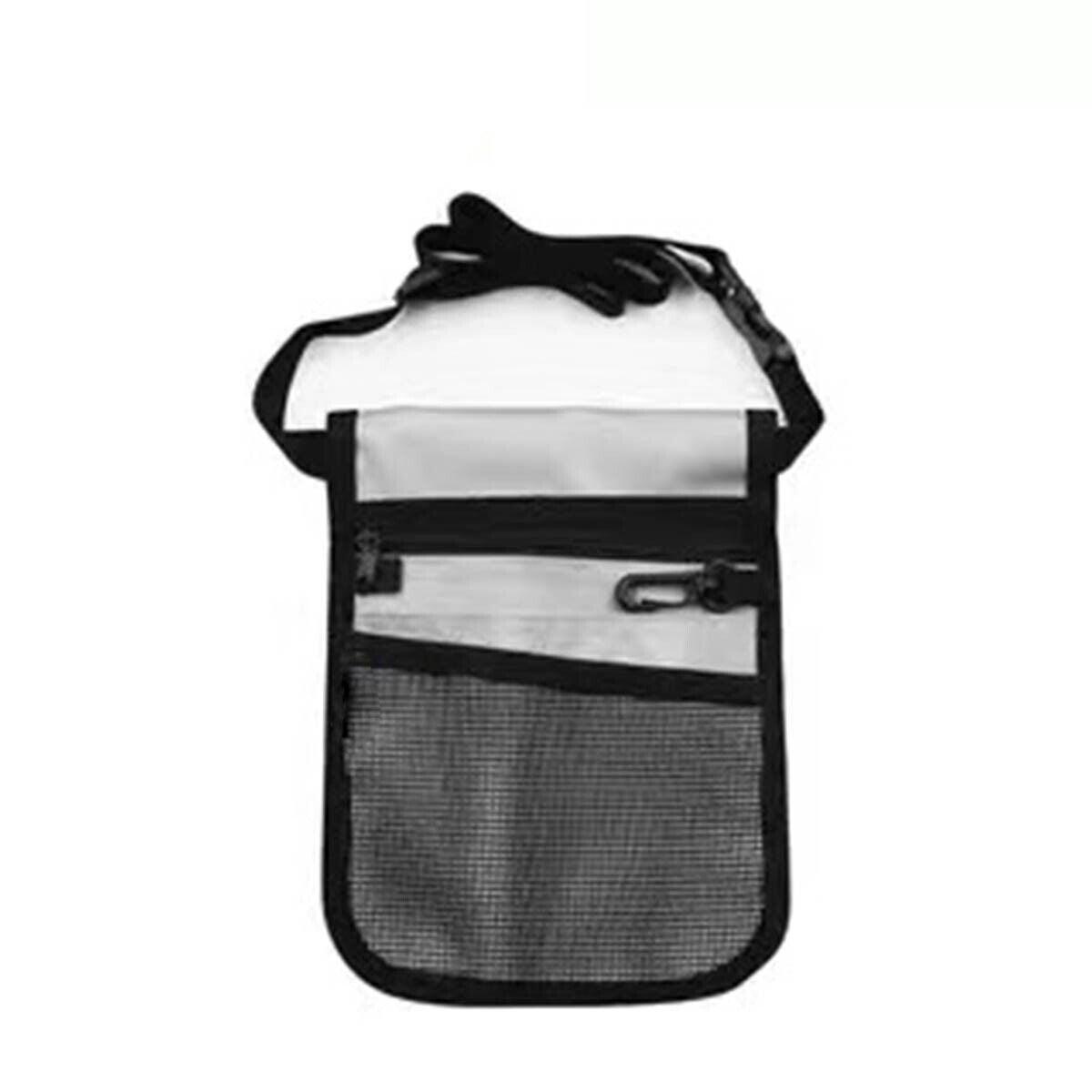 Light blue nurse pouch waist bag by Hlpmedical with multiple pockets and keyring, designed for medical tool organization and convenience.