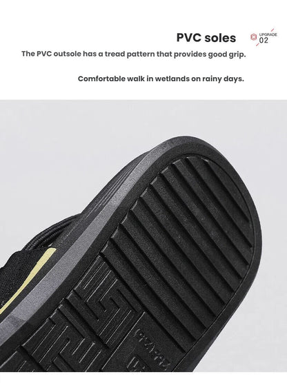 Royal blue EVA men's beach slippers with thick soles, lightweight design, casual and sports style by Hlpmedical.