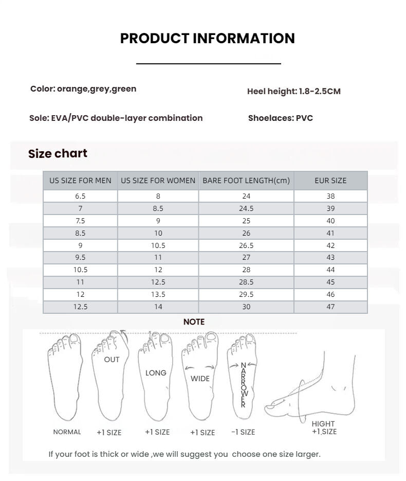 Orange men's flip flops with EVA-PVC dual sole, slip-resistant design and comfortable fit, size 42, from Hlpmedical.