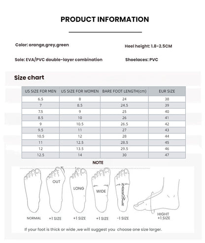 Orange men's flip flops by Hlpmedical with EVA-PVC dual sole, designed for comfort and slip resistance.