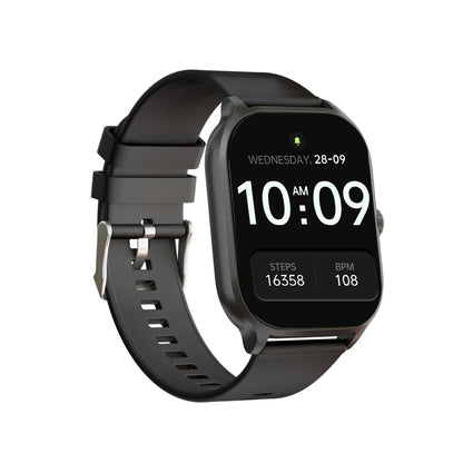 Black V-Fitness Smart Watch with 2-inch touch screen, men's fashion watch by Hlpmedical, showing digital display and sleek design.