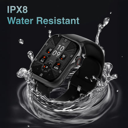 Hlpmedical V-Fitness Smart Watch with GPS, 2.1-inch black display, men's fashion watch, stylish and functional wearable device.