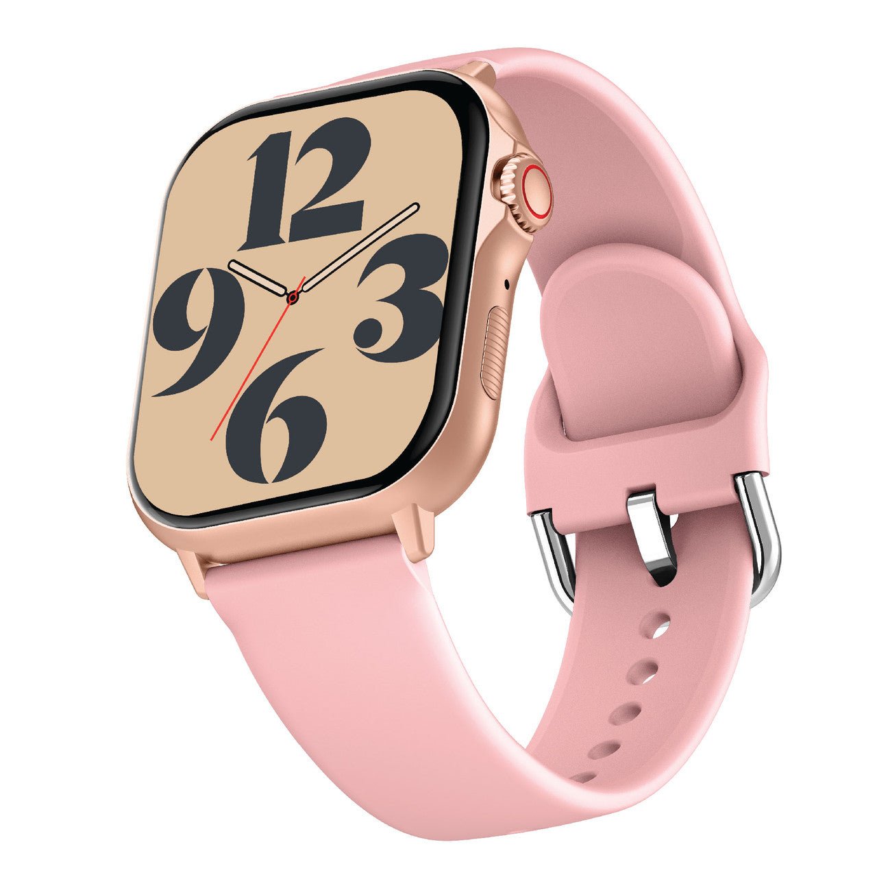 Hlpmedical V-Fitness Smart Watch with GPS and 2.1-inch pink display, men's fashion watch with fitness tracking features.