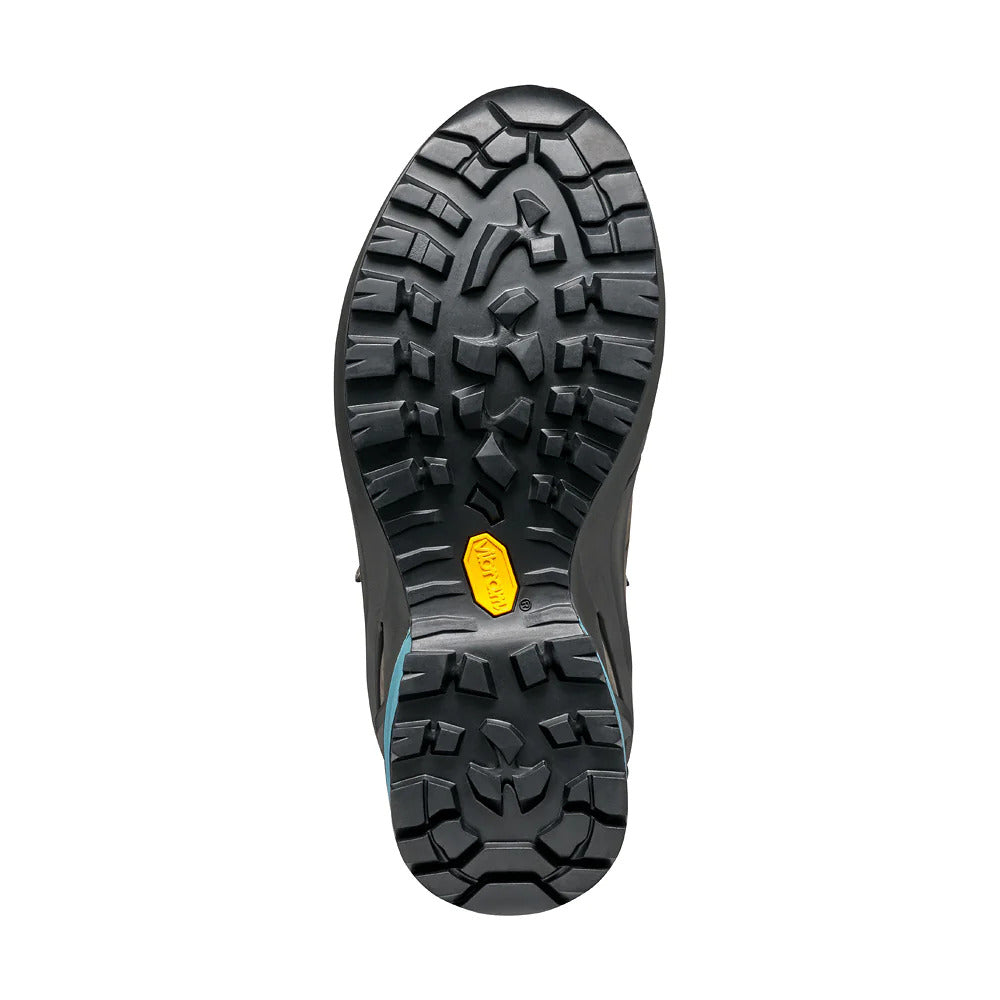 Scarpa Women's Cyclone Gore-Tex hiking boots with Vibram soles in grey/arctic, EU 38, designed for trekking and outdoor adventures.