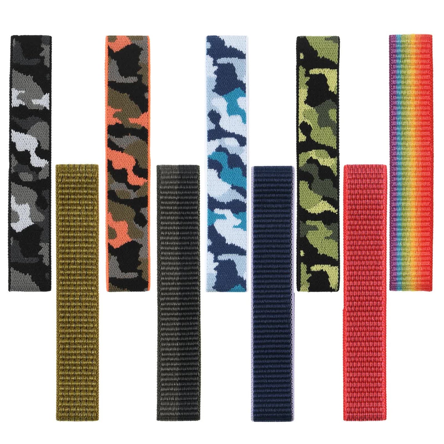 Nylon watch band for Garmin Enduro 2, Fenix 6X and 5X series, ultralight, black, 26mm width, compatible with Garmin smartwatches.