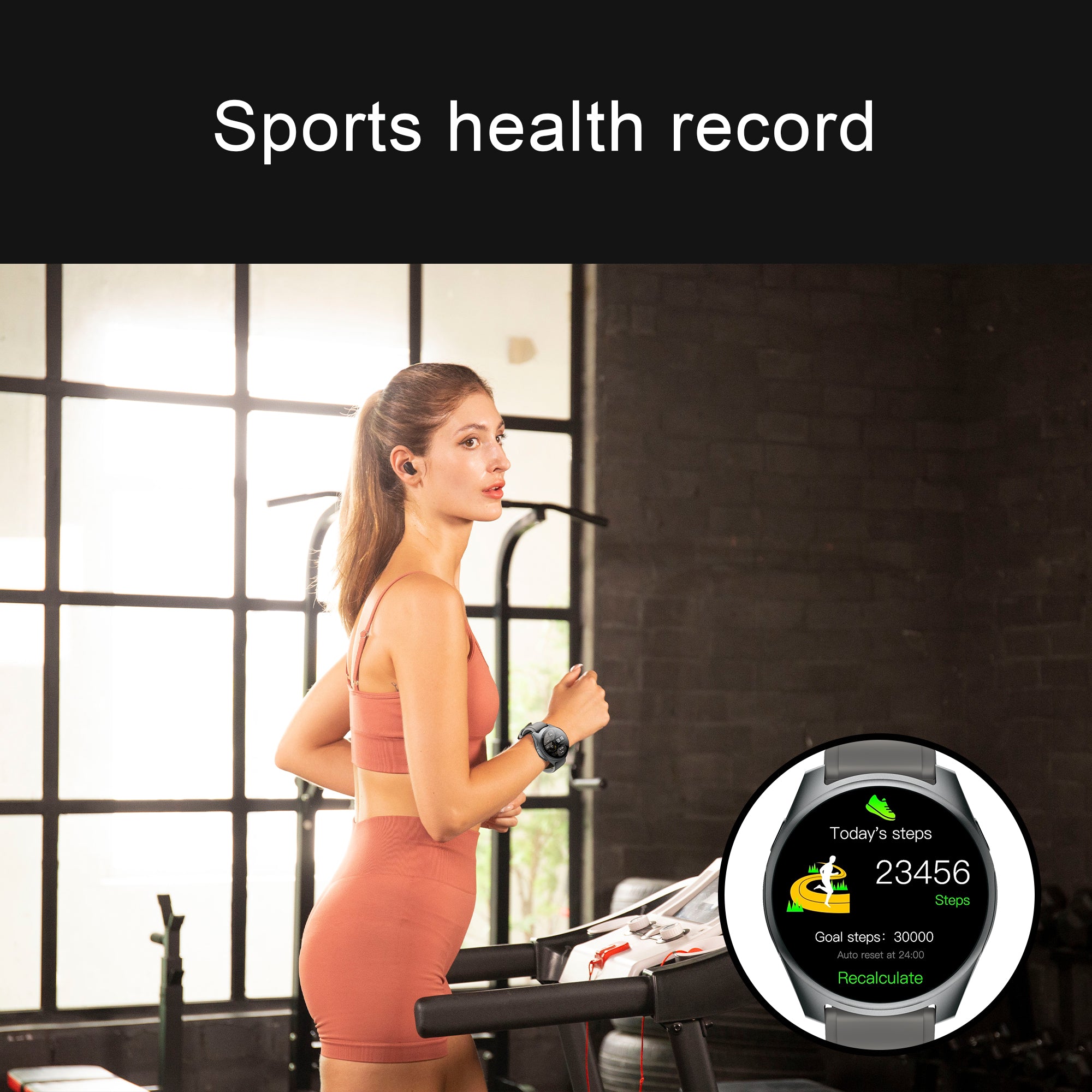 Aipower Smart Watch with Earbuds Pop-Up Headphones 4G Music