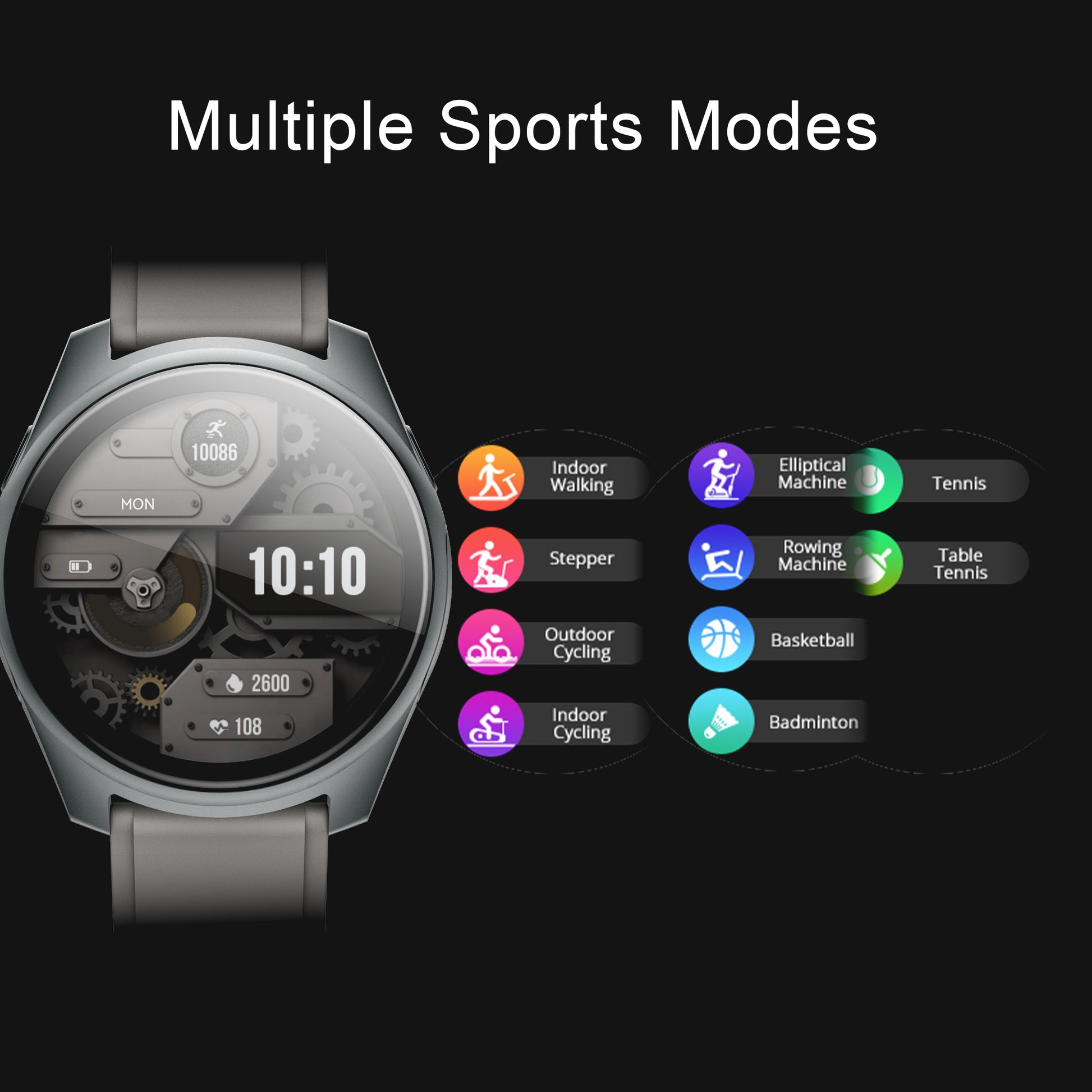 Aipower W28 Pro smart watch with pop-up earbuds, fitness tracker, 4G music, stylish women's watch by Hlpmedical.