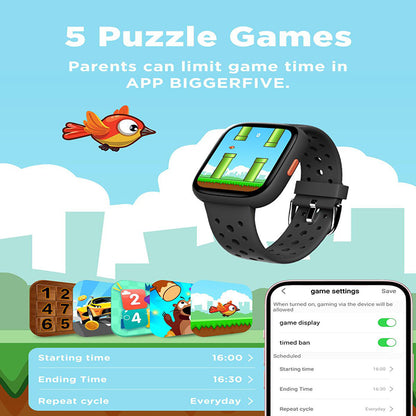 Pink kids' smart watch by Hlpmedical featuring fitness tracker, heart rate monitor, 14 sport modes, and IP68 waterproof design.