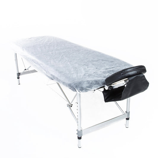 Set of 15 disposable massage table sheet covers from Hlpmedical, 180cm x 75cm, designed for massage chairs and tables.