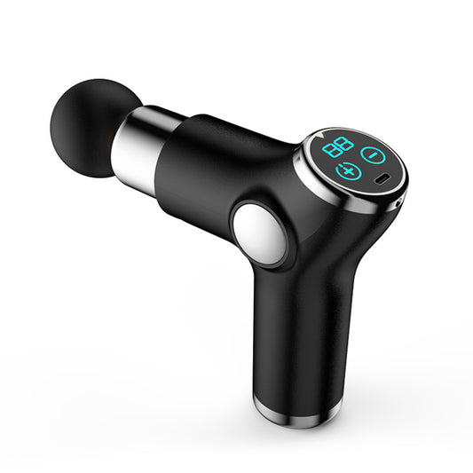 Hlpmedical FitSmart LCD display mini vibration therapy massage device in black, designed for relaxation and muscle relief.