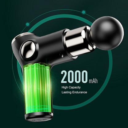 Black FitSmart LCD display mini vibration therapy massage device from Hlpmedical, showing control buttons and sleek design.