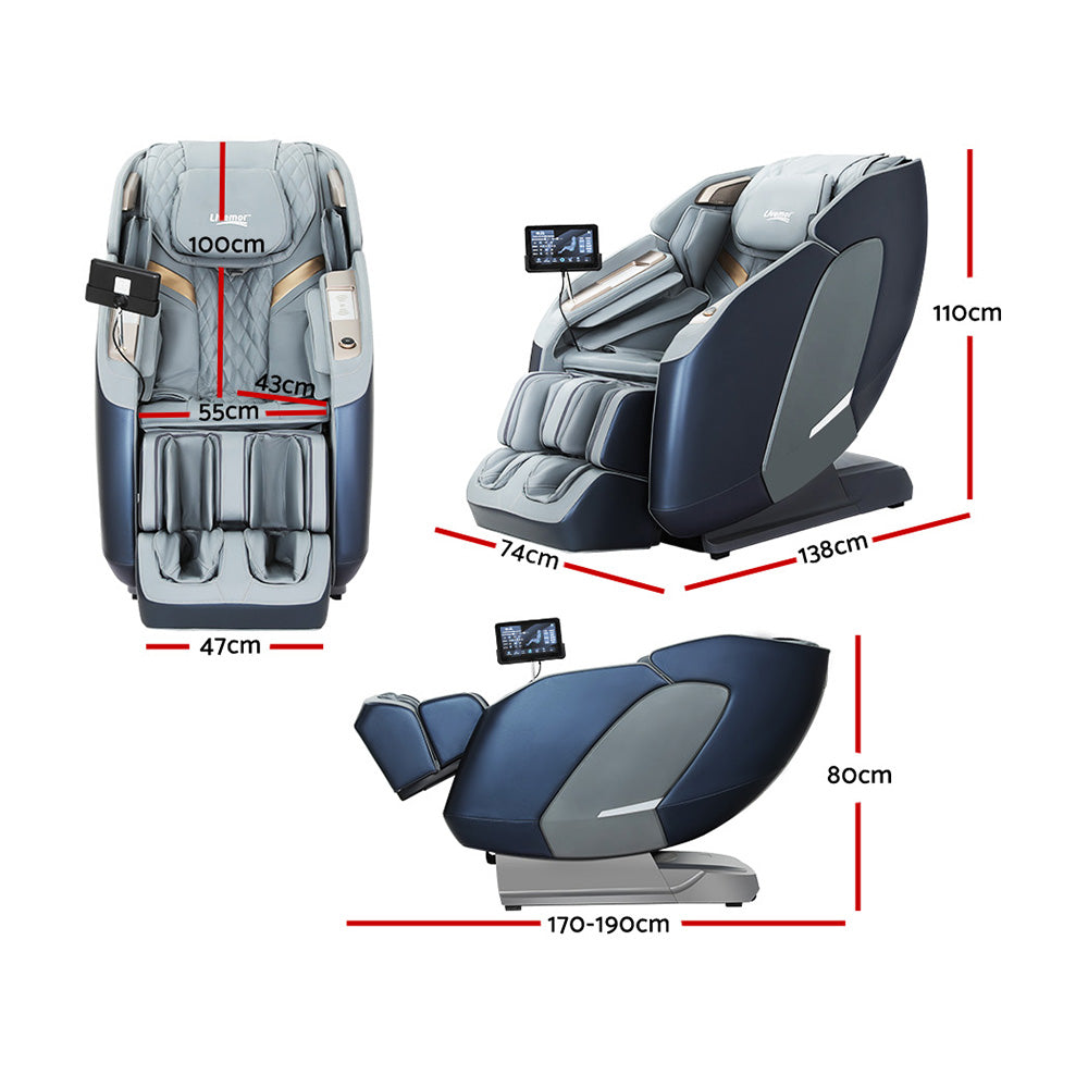 Hlpmedical Livemor 4D massage chair recliner with SL track, zero gravity, heated function, and AI body scan for full body relaxation.