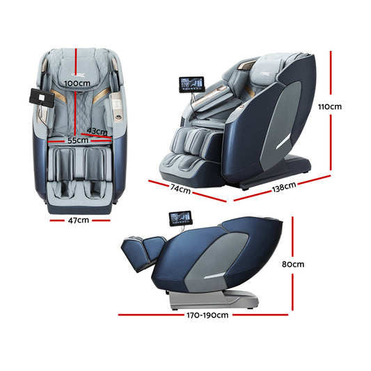 Hlpmedical Livemor 4D massage chair recliner with SL track, zero gravity, heated massage, AI body scan, full-body relaxation.