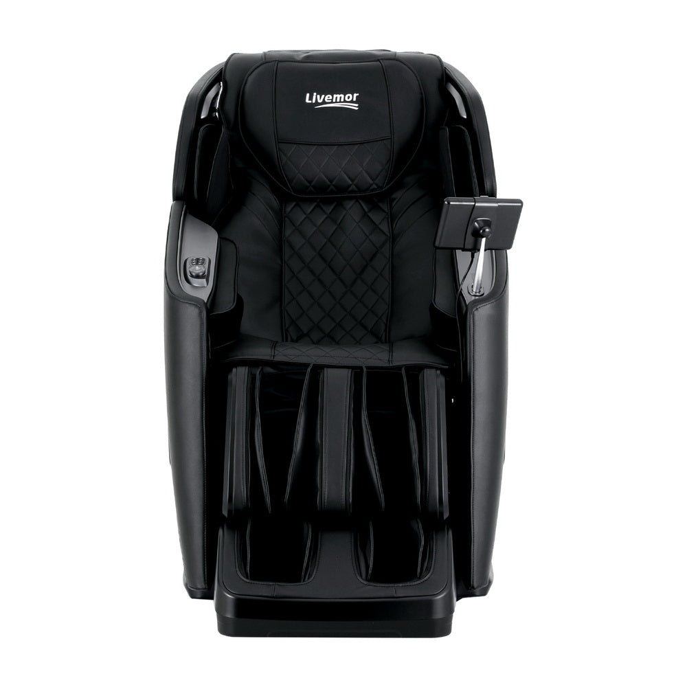 Hlpmedical Livemor 4D massage chair recliner with SL track, zero gravity, heated massage, and AI body scan for full-body relaxation.