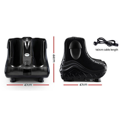 Livemor electric foot massager with shiatsu rollers for ankle, calf, and leg kneading in black, by Hlpmedical.