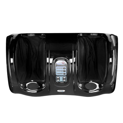 Hlpmedical Livemor electric foot massager with shiatsu rollers and remote control, black kneading massage device for foot relaxation