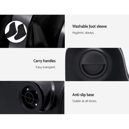 Black Livemor foot massager with electric rollers for calf and leg kneading, designed for relaxing shiatsu massage therapy.