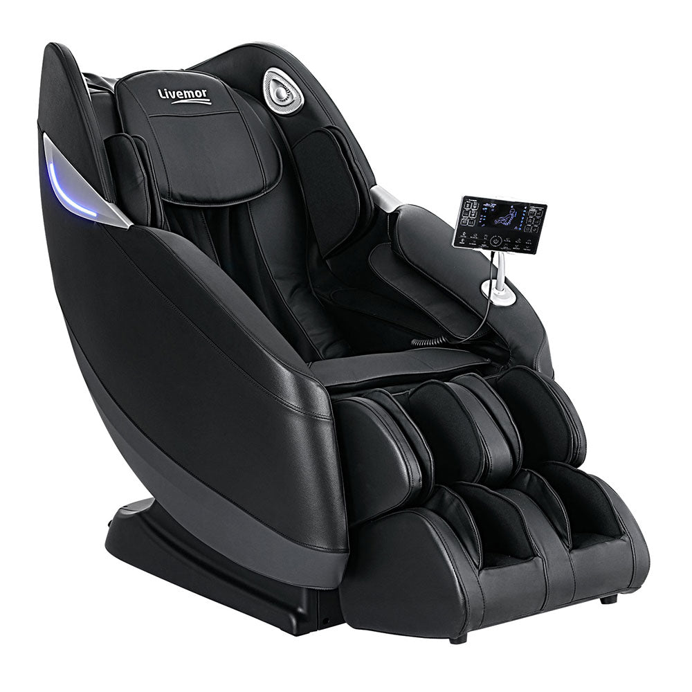 Hlpmedical Livemor electric massage chair recliner with 3D massager for home relaxation and comfort.