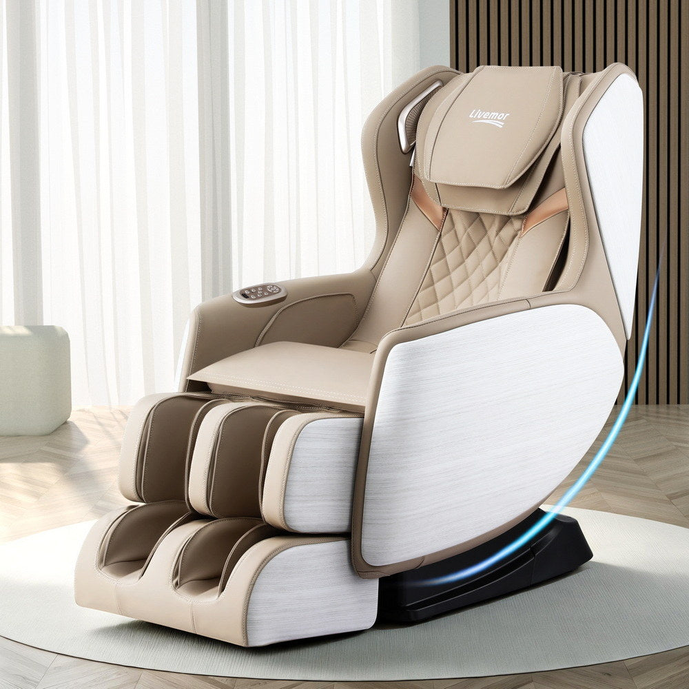 Livemor electric massage chair by Hlpmedical, featuring a sleek home recliner design with 3D OLIN massage technology.