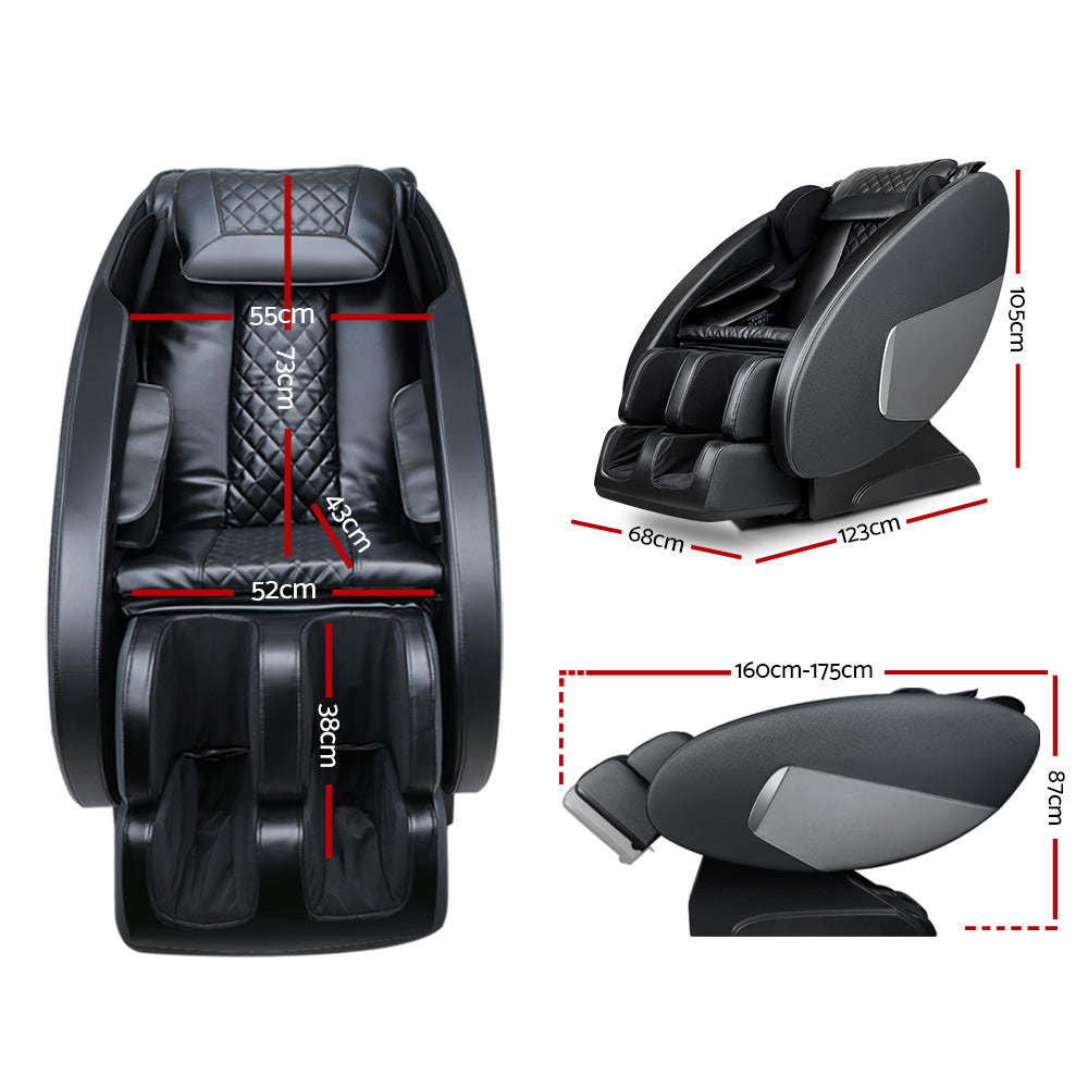Black Livemor electric massage chair recliner by Hlpmedical, featuring a sleek design and plush upholstery for comfort.