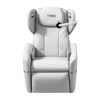 Hlpmedical Livemor massage chair with electric vibration recliner, featuring padded upholstery and adjustable backrest in a modern design.
