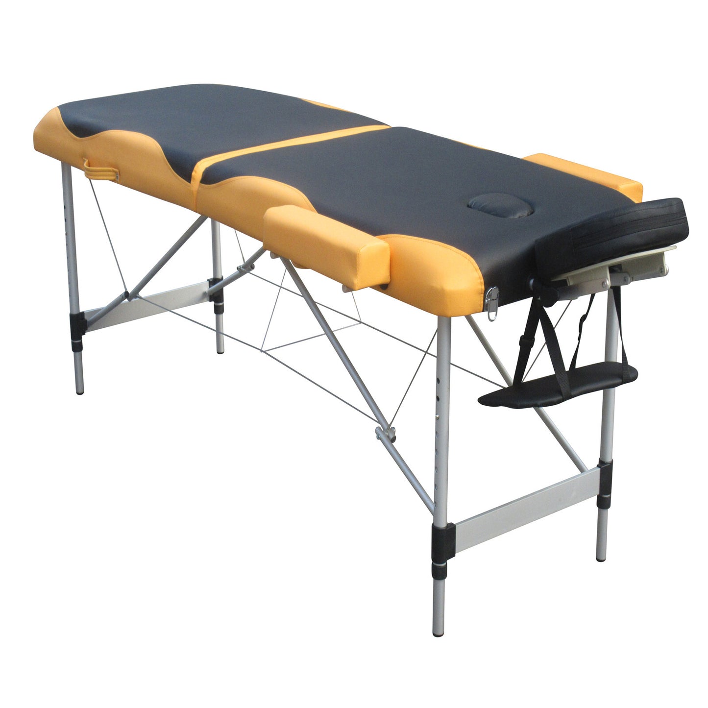YES4HOMES 2-Fold Portable Aluminium Massage Table with padded surface, designed for beauty therapy and professional massage sessions.